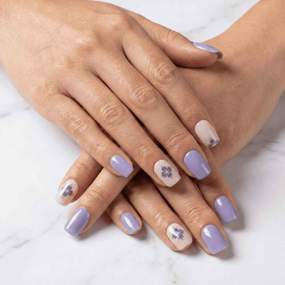 ג'ל סגול עם דוגמאות