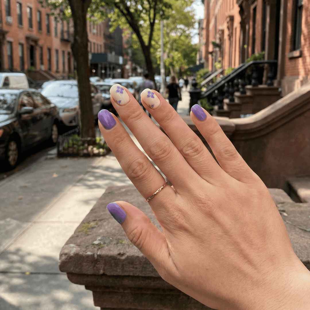 ג'ל סגול עם דוגמאות