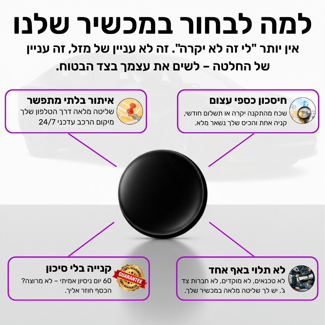 SafeTrackPro™ - מעקב נגד גניבת רכב