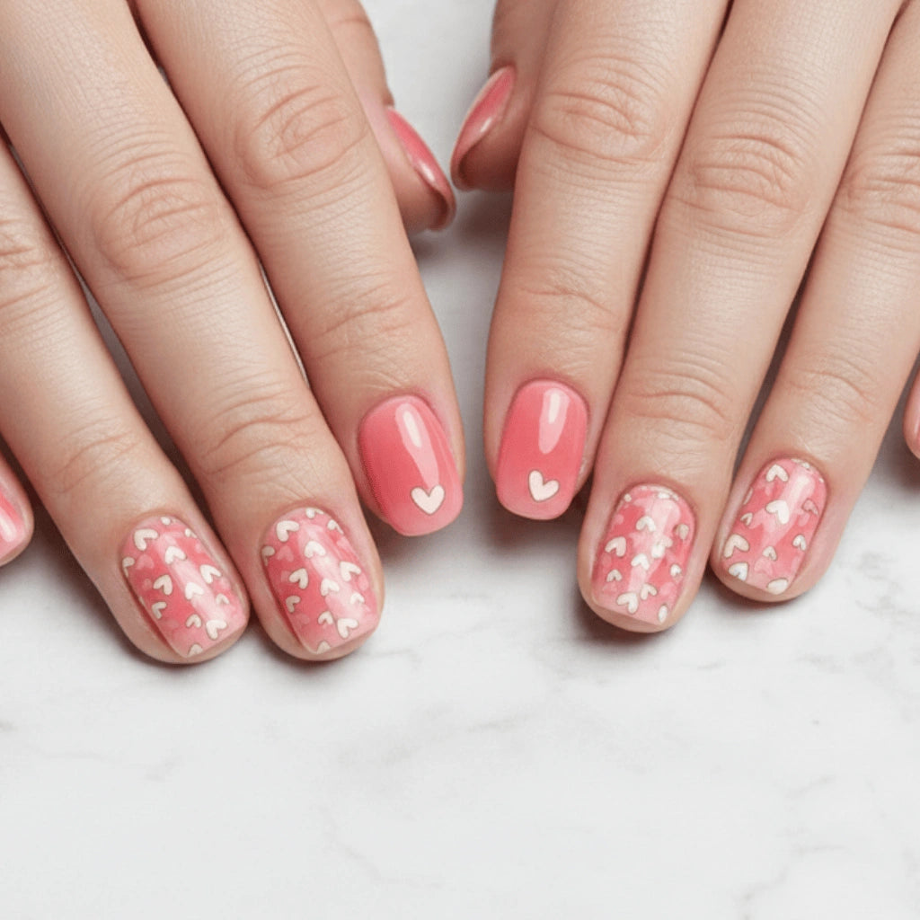 ג'ל לבבות ורוד