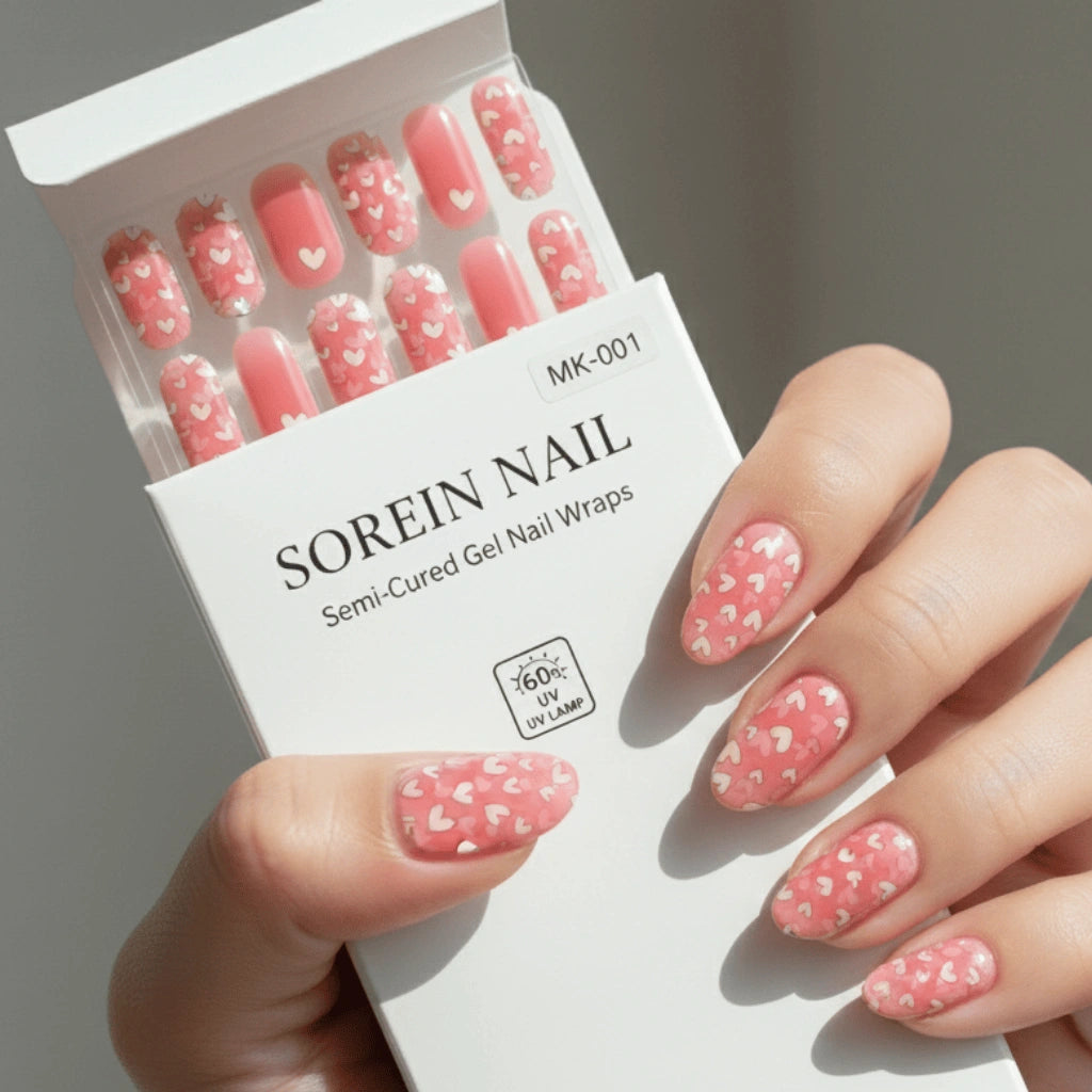 ג'ל לבבות ורוד